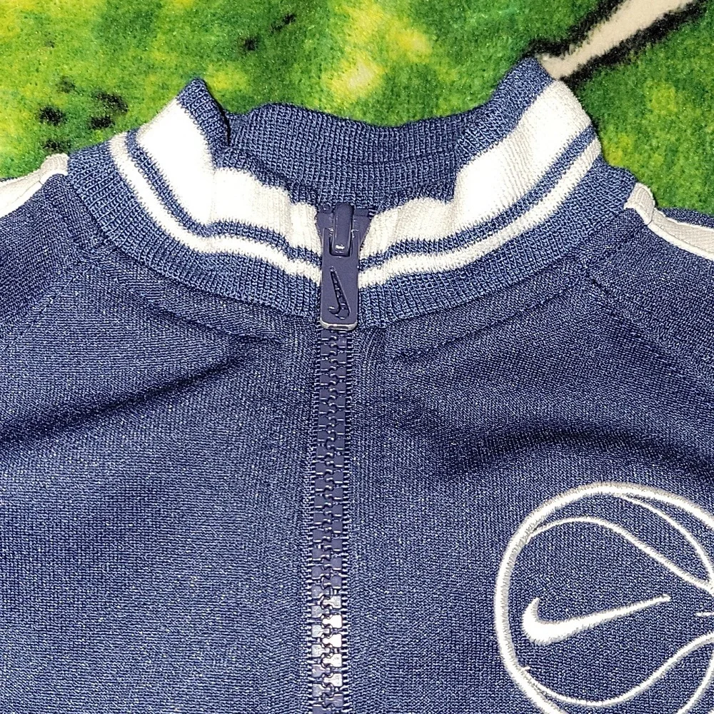 Nike Varsity Zip Up Sweatshirt Navy Blue White Baby 0/3 Months Y2k